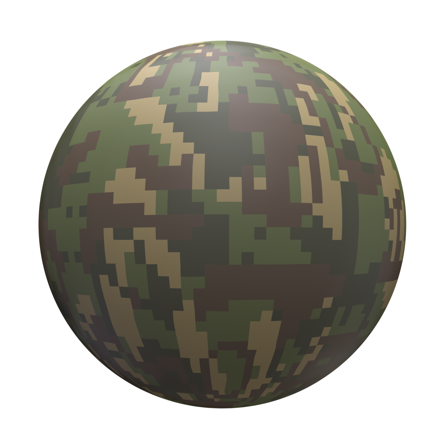 a ball with a camouflage pattern on it