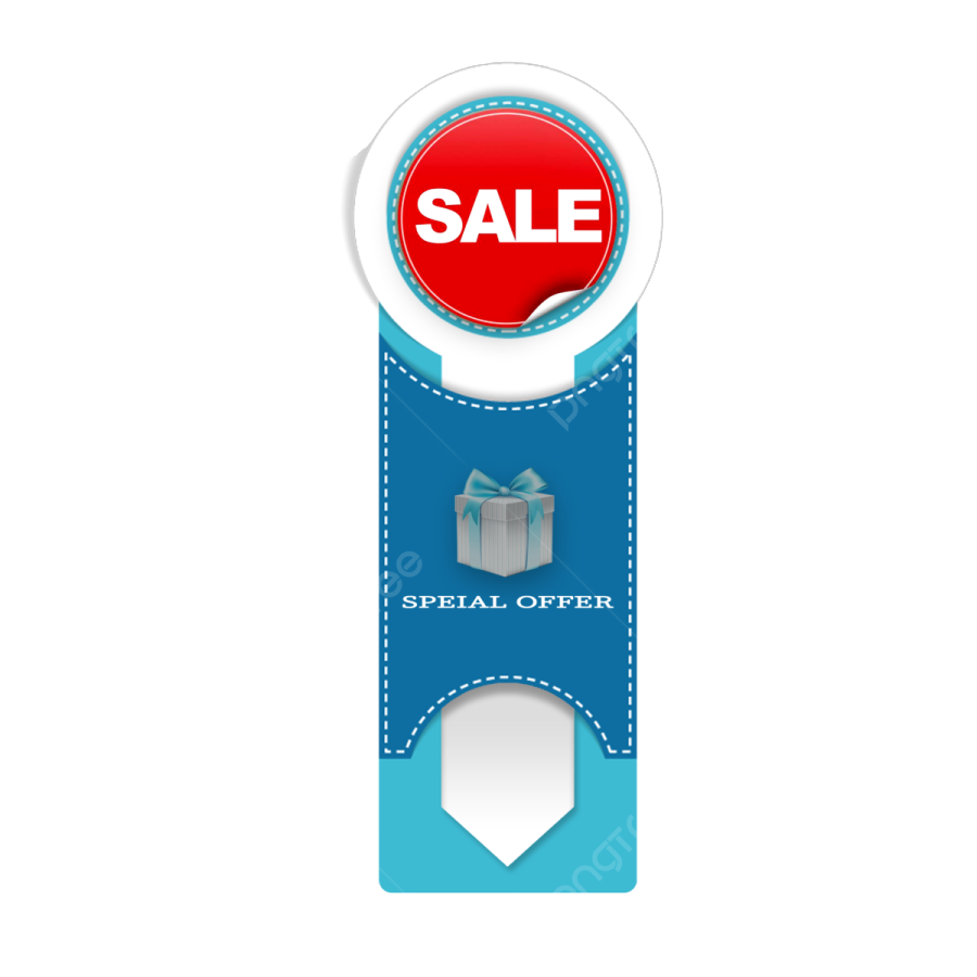 a sale sticker with the word sale on it