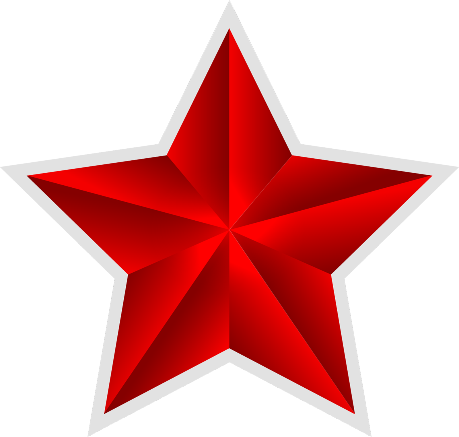 a red star on a white background