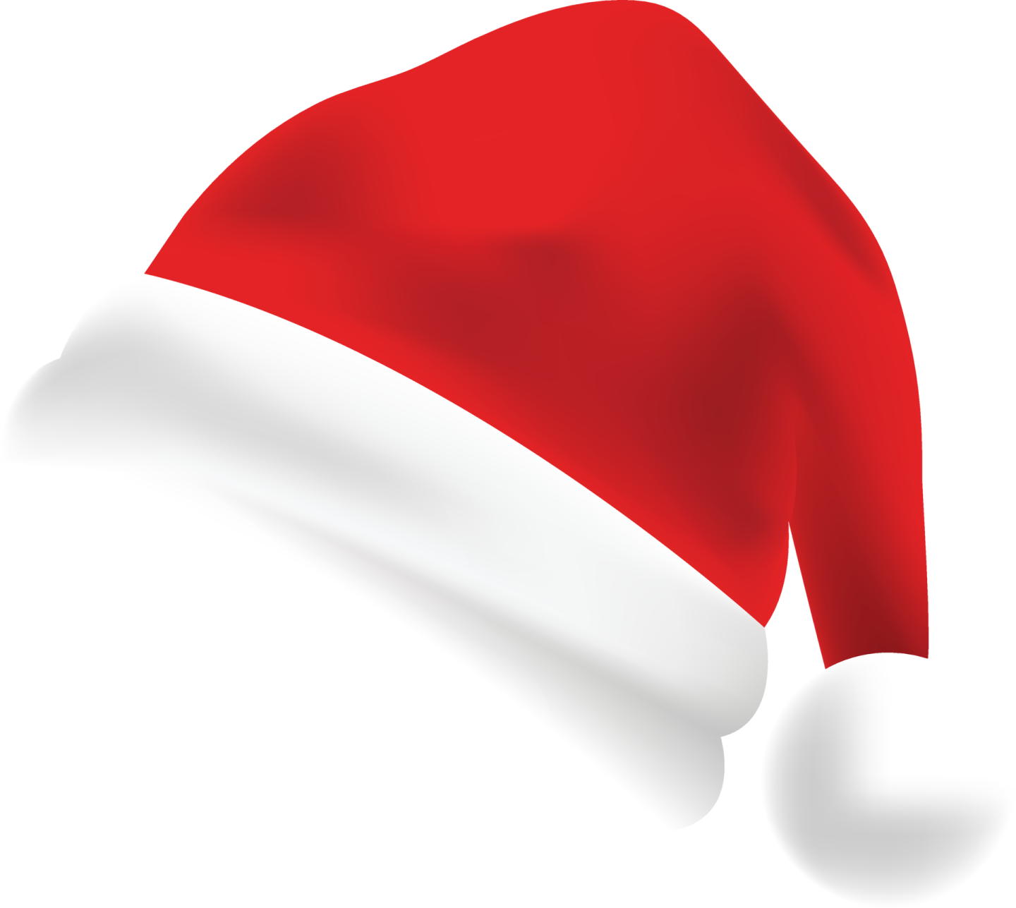 a red and white santa hat