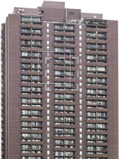 a tall brown building