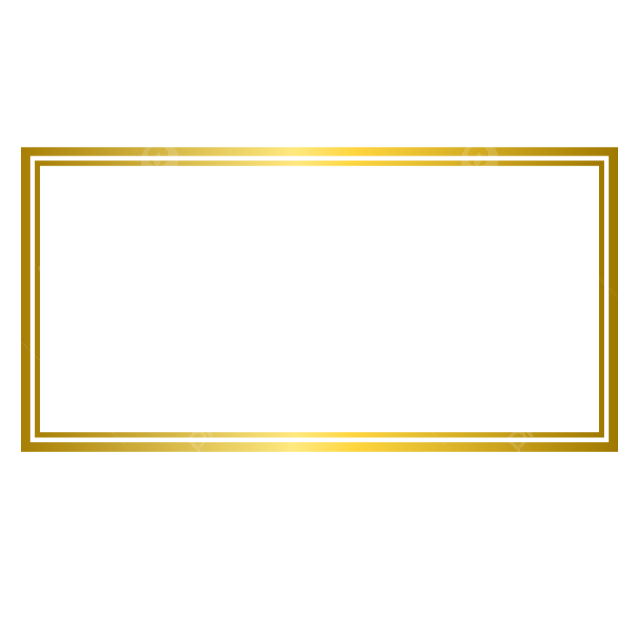 a gold frame on a white background
