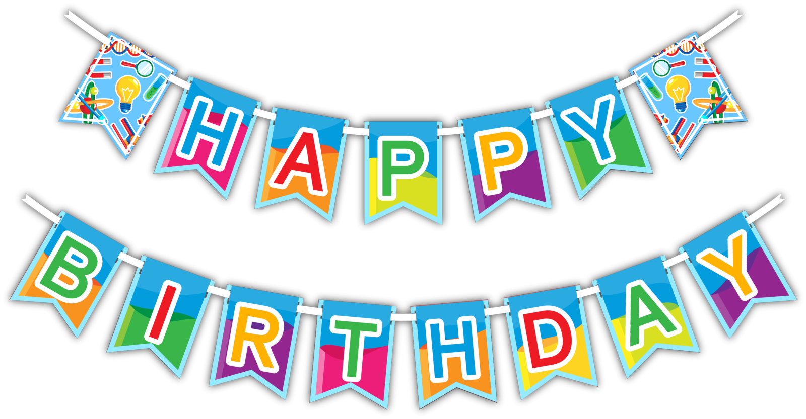 a birthday banner with the words happy birthday