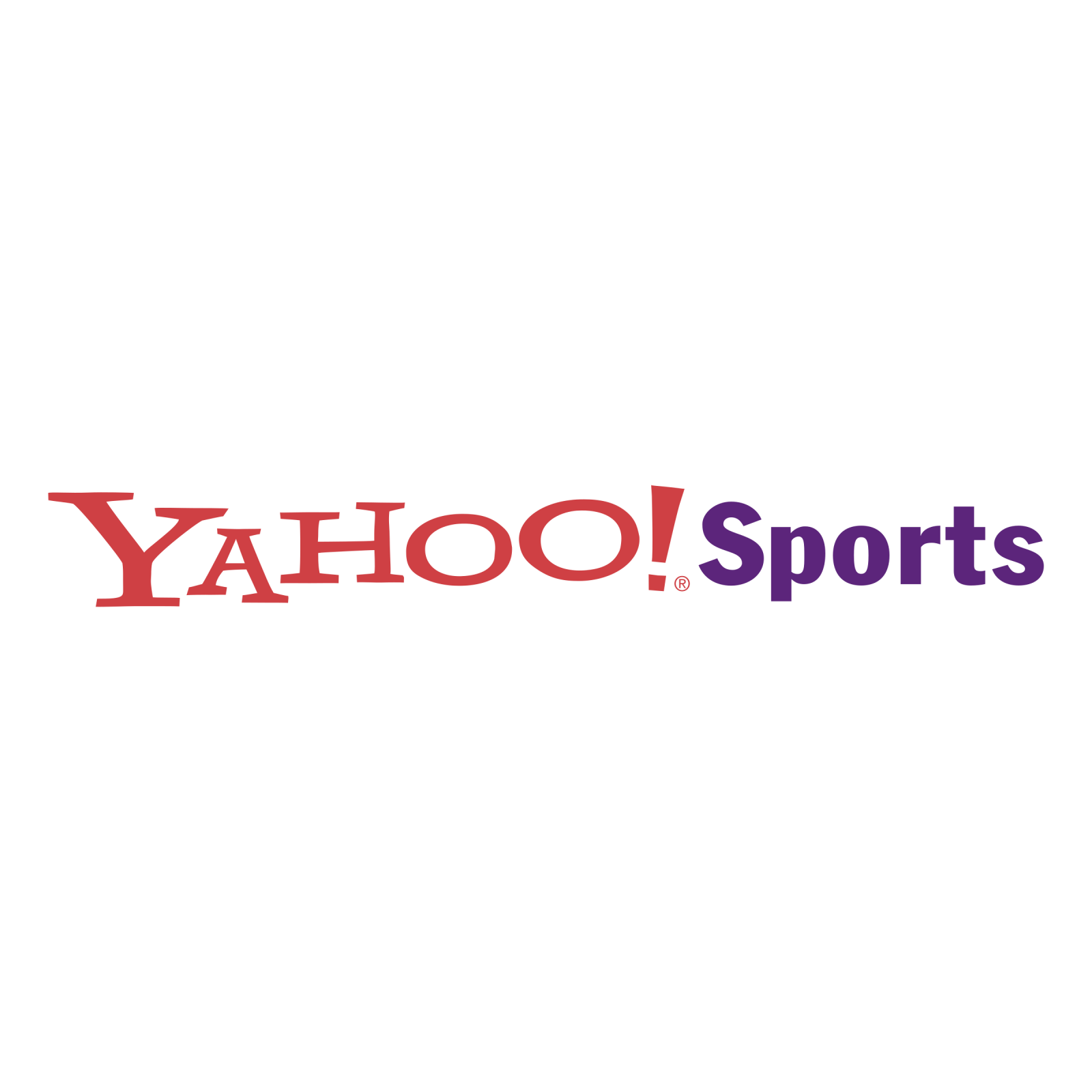 the yahoo sports logo on a white background