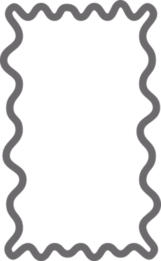 a square frame with scra on it