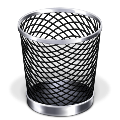 a metal trash can on a white background