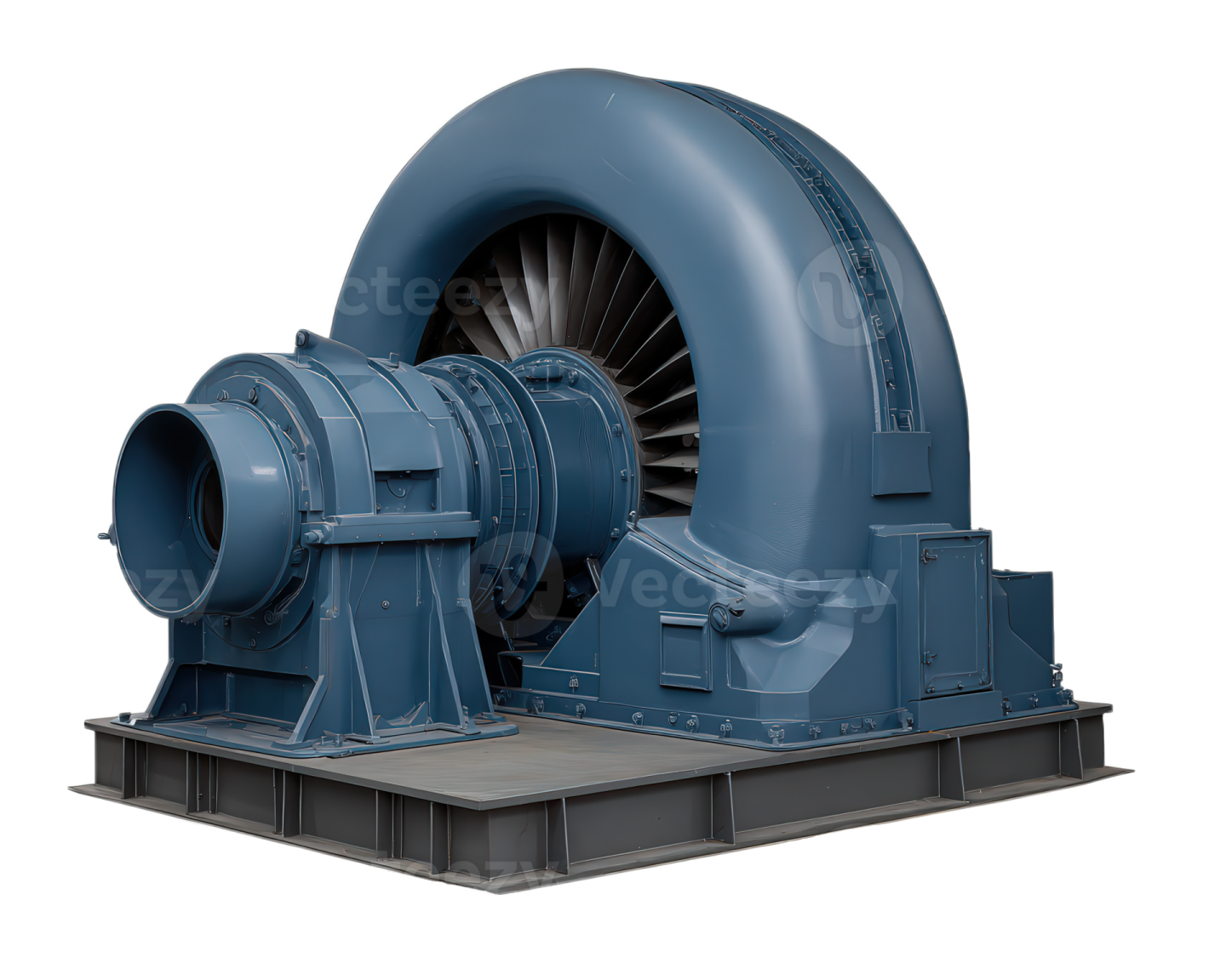 an industrial blower on a white background