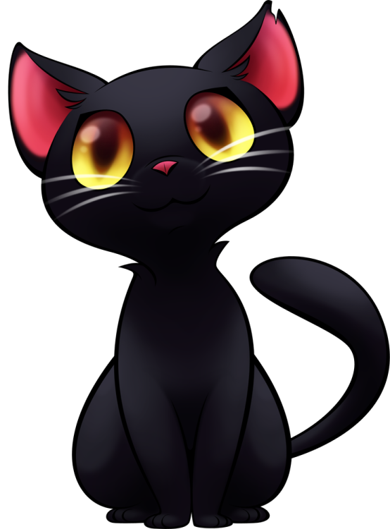 a black cat with glowing eyes