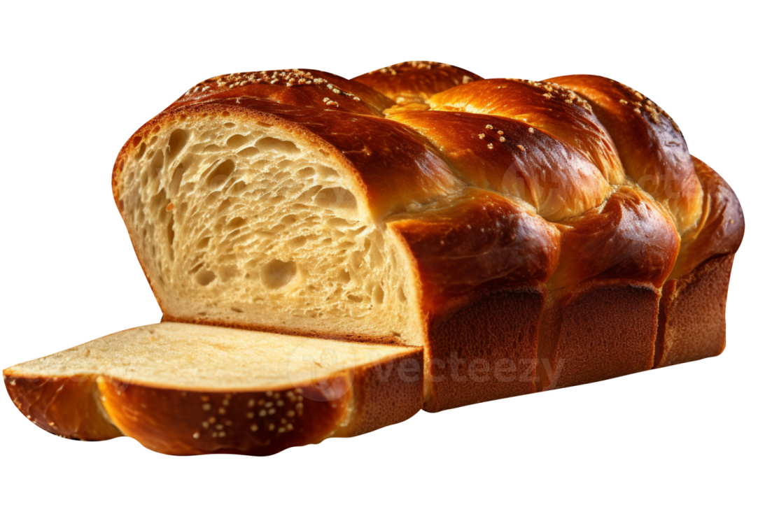 a loaf of bread on a white background
