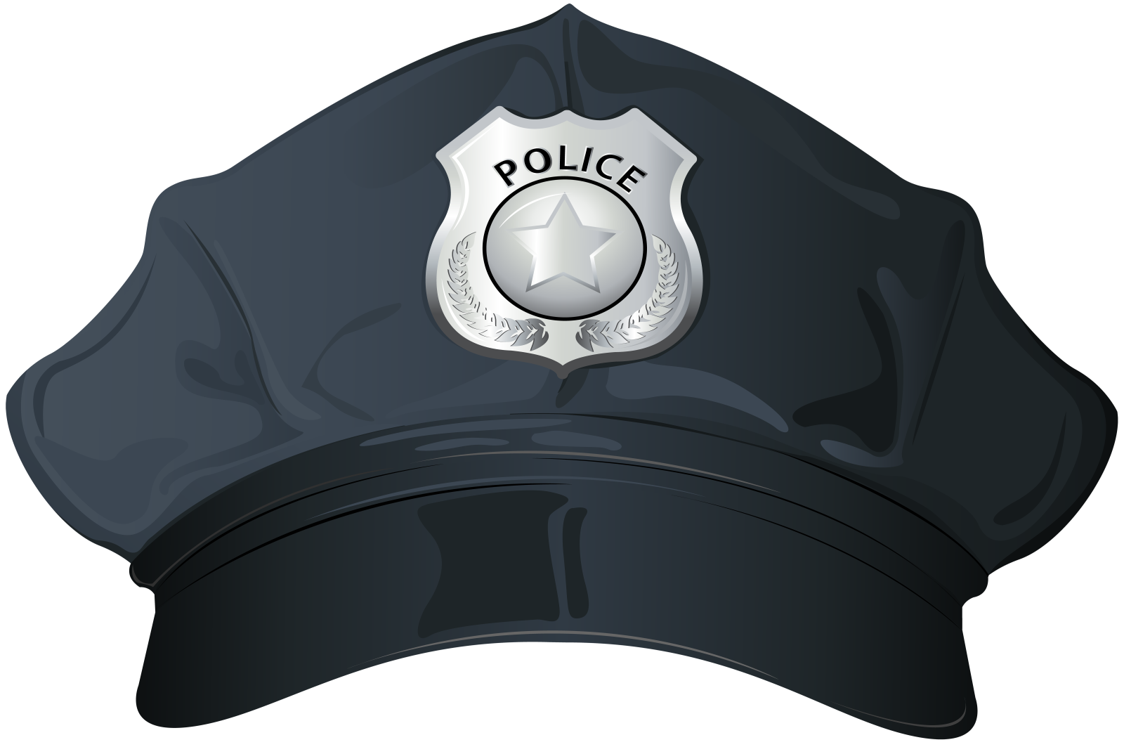 a police hat with a badge on it