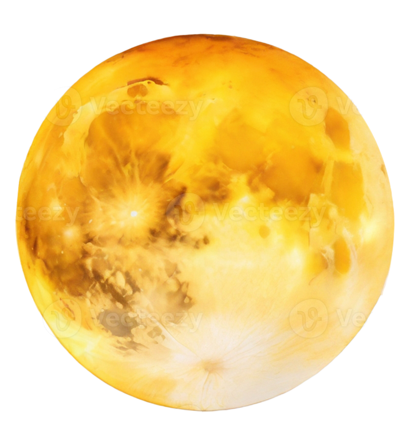 a yellow full moon on a white background
