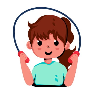 a little girl with brown hair and blue shirt