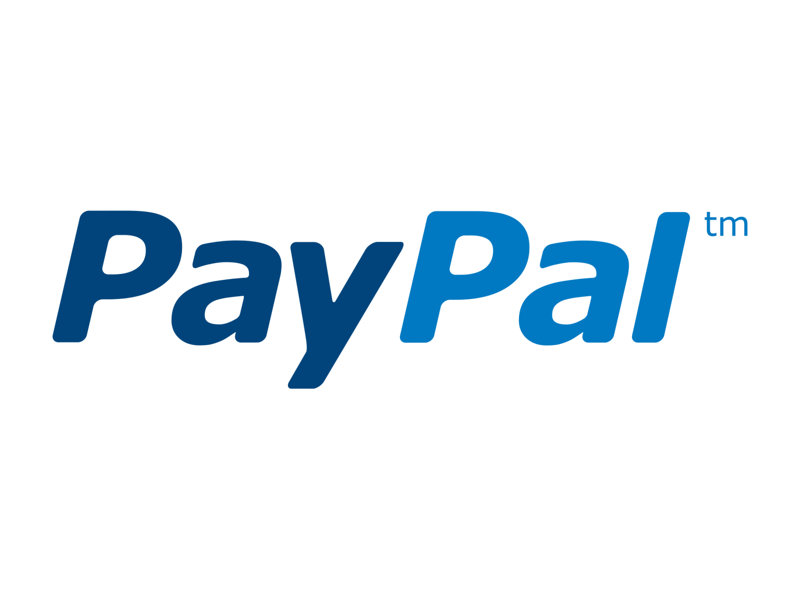 the paypal logo on a white background