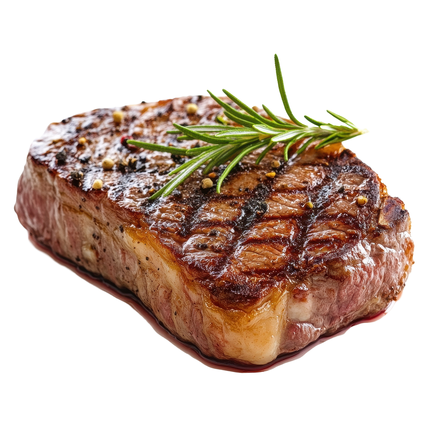 a piece of steak on a white background