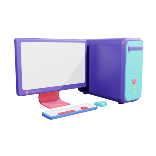 a computer with a keyboard and mouse