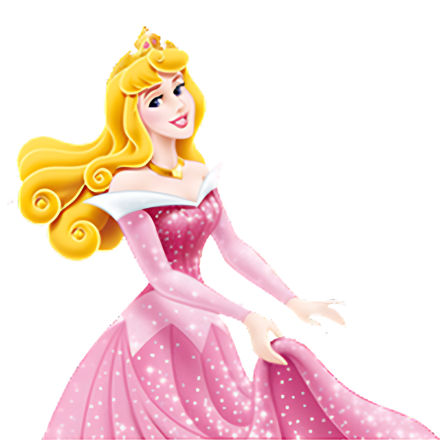 a princess in a pink dress