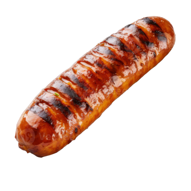 a sausage on a white background