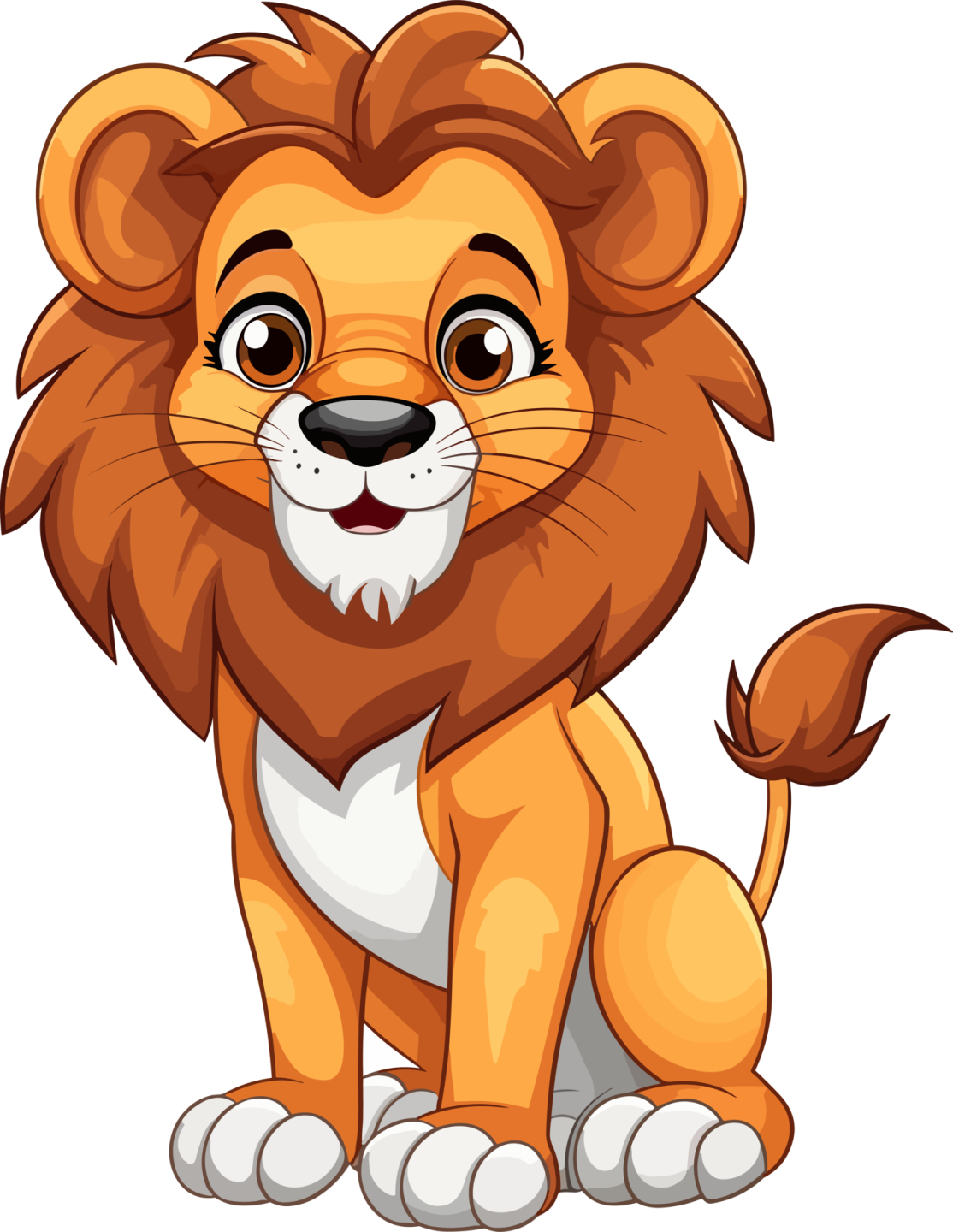 illustration of a lion on a white background vector