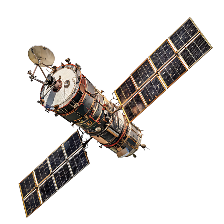 A satellite is shown in this image