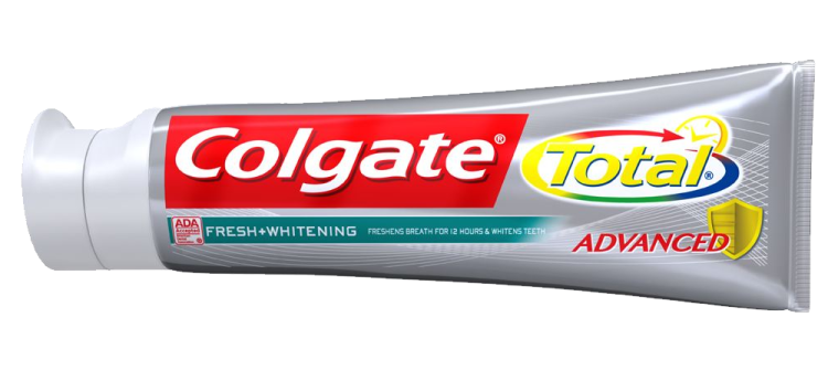 a tube of toothpass on a white background