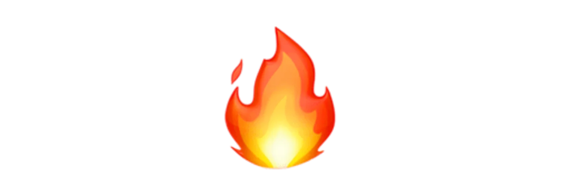 a fire on a white background