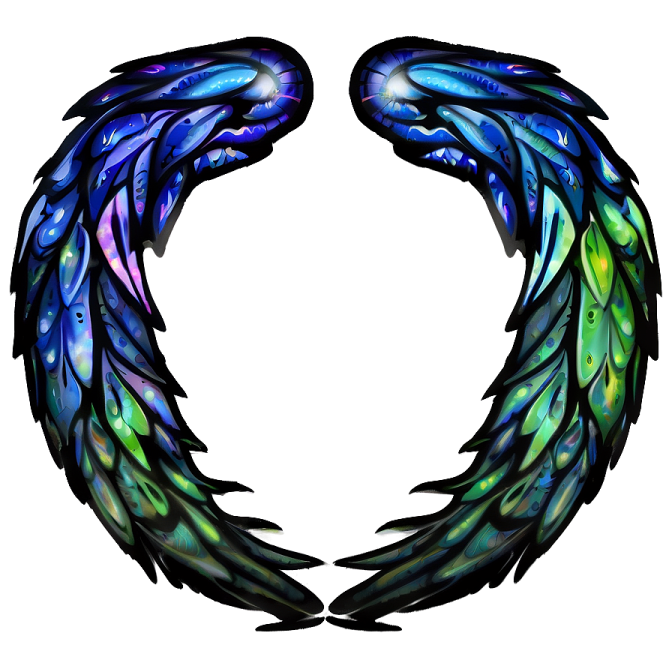 a pair of wings on a white background