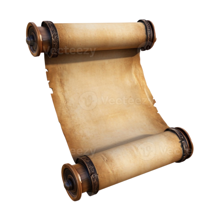 an old scroll on a white background