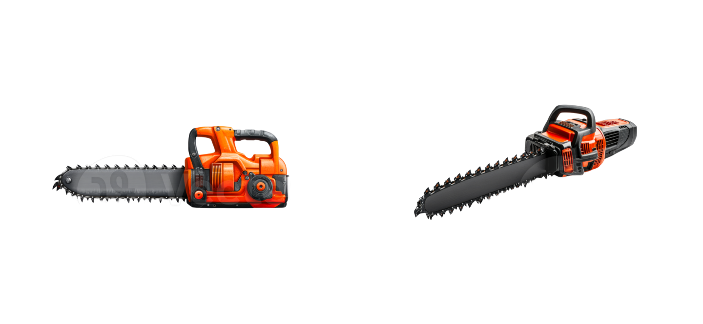 a chainsaw with two chains attached to it