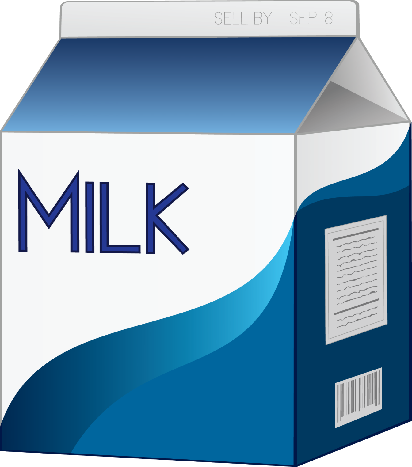 a box of milk with the word milk