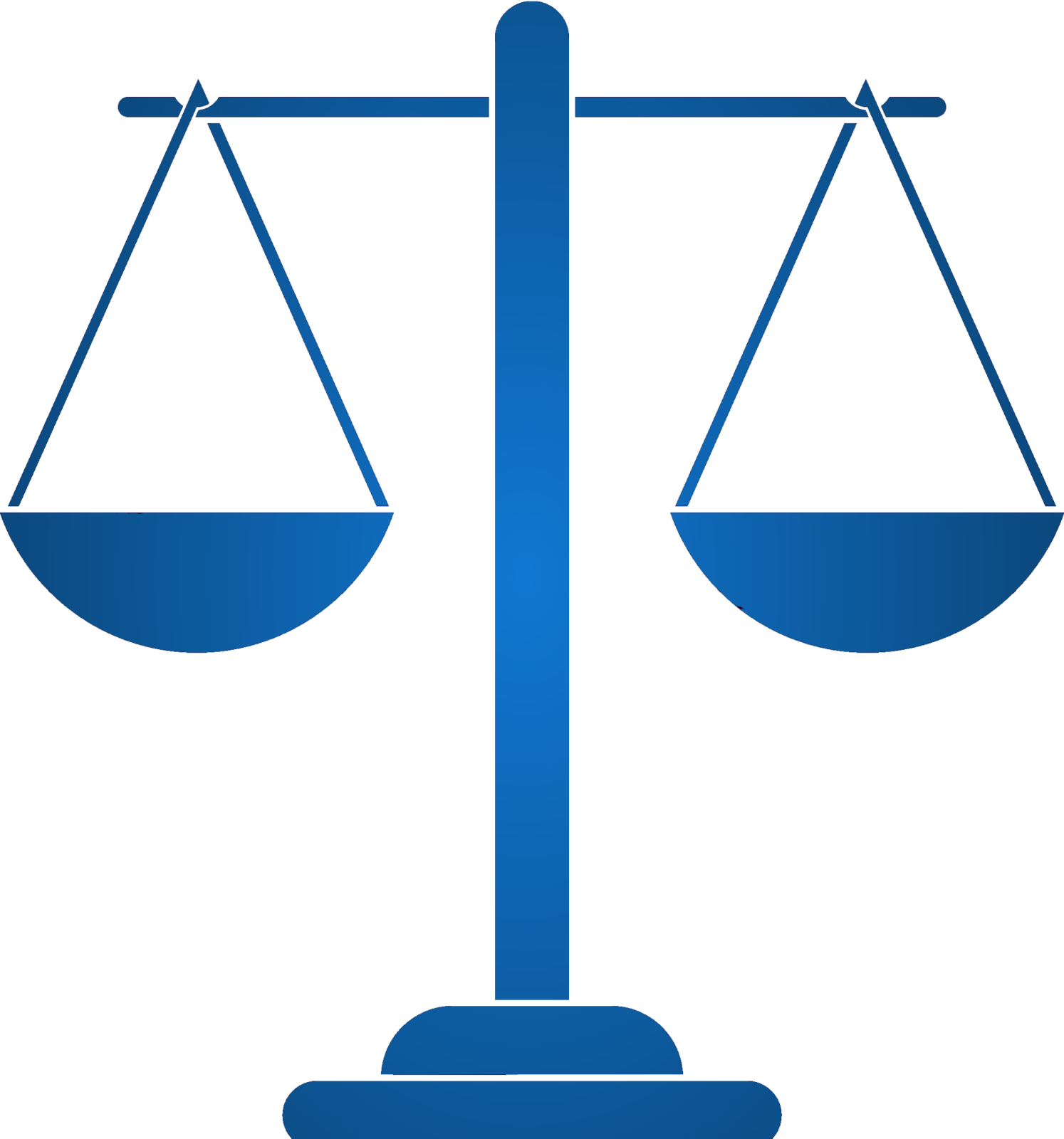 a scale of justice on a white background