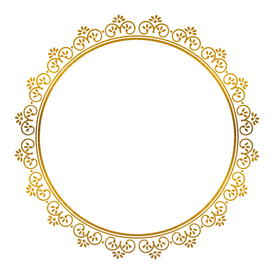 a gold frame with an ornate pattern