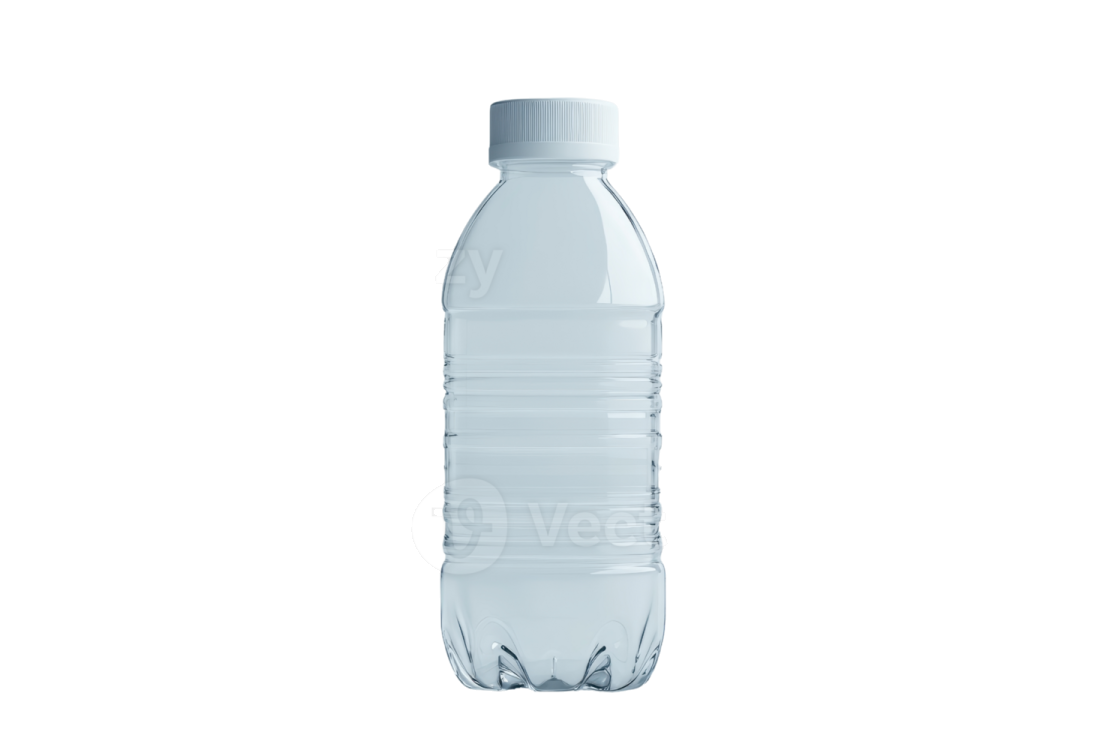 a bottle of water on a white background