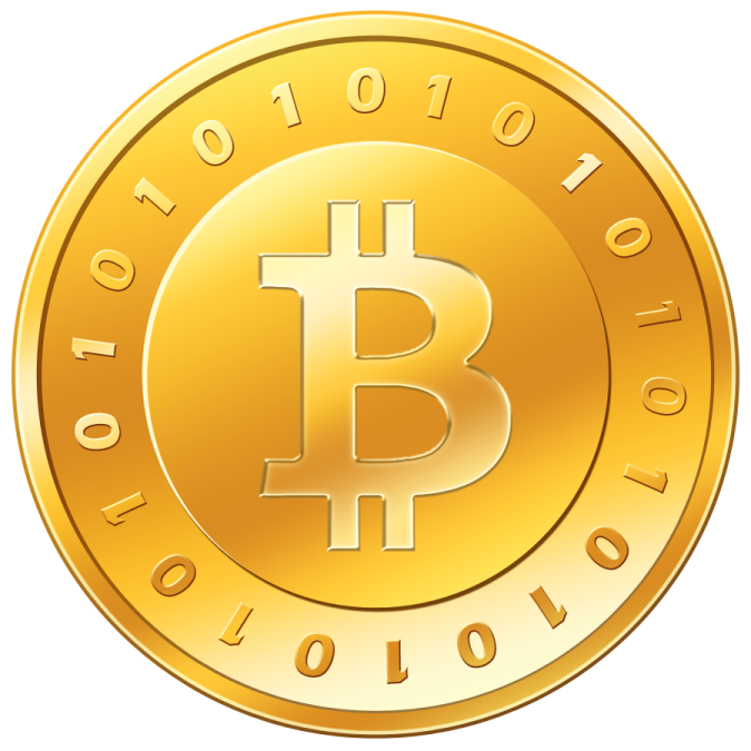 a gold coin with a bitco logo on it
