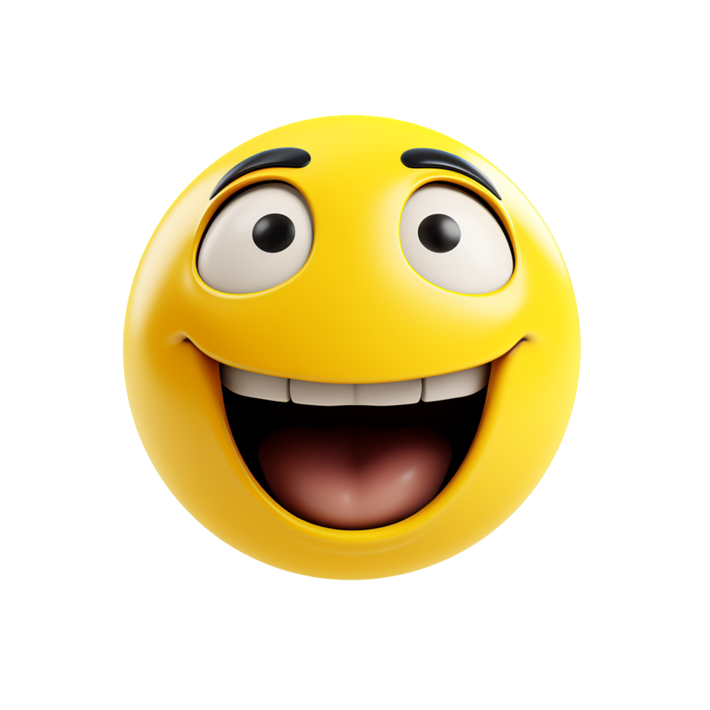 a yellow smiley face with a big smile