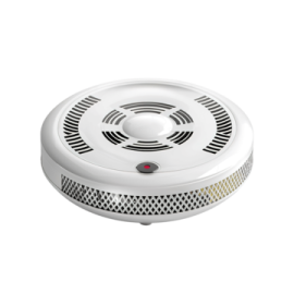 an image of a white smoke detector