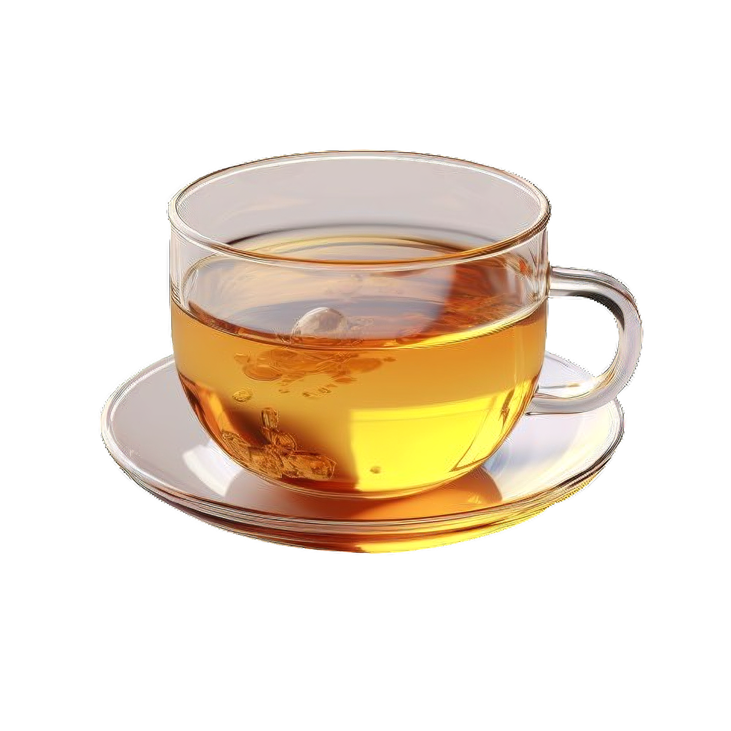 a cup of tea on a saucer
