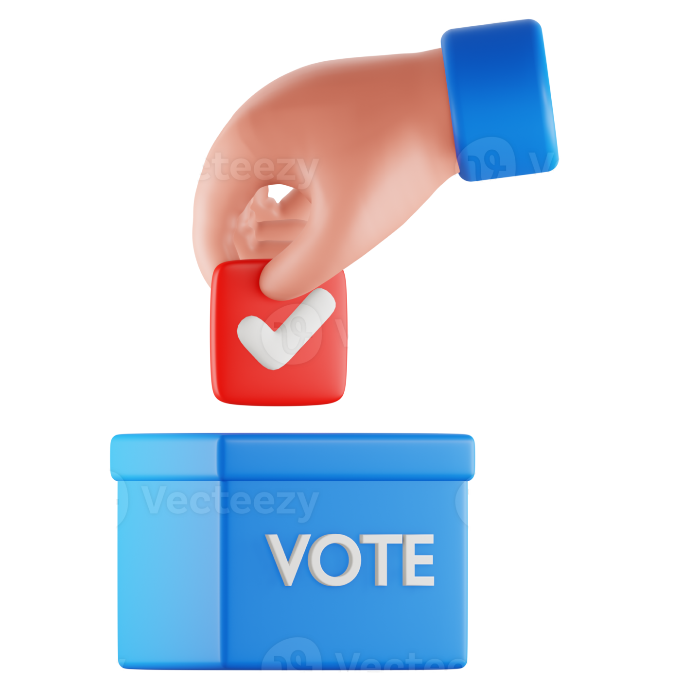 a hand putting a vote into a voting box