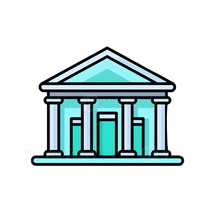 an icon of a bank building