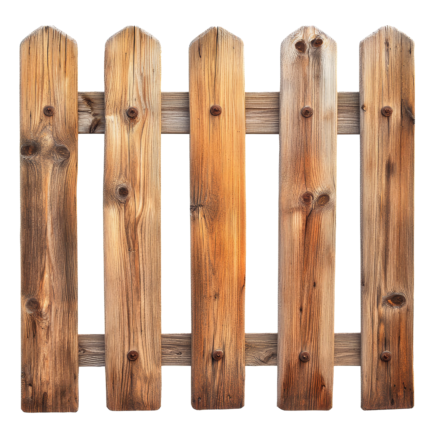 a wooden fence on a white background