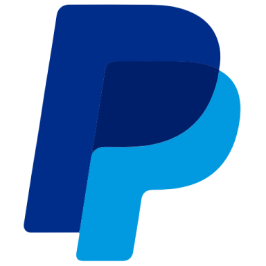 a blue p logo on a white background