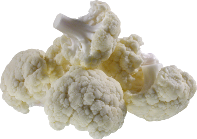 a pile of caulia on white background