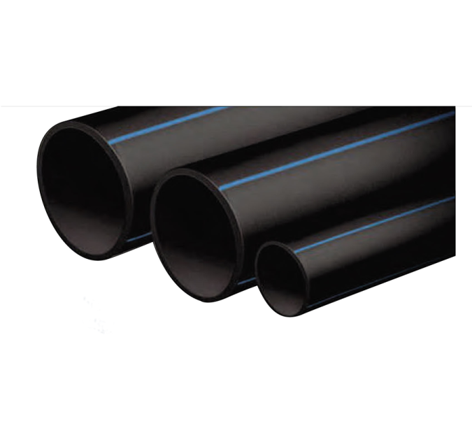 a pair of black plastic pipes