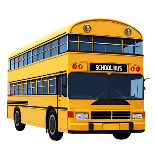 a yellow school bus on a white background