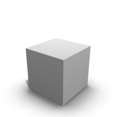 an image of a white cube