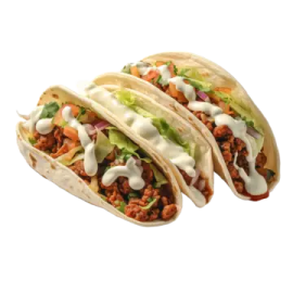 a couple of taco's chicken ta taconi burrs