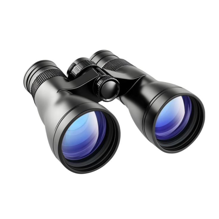 a pair of binoculars on white background