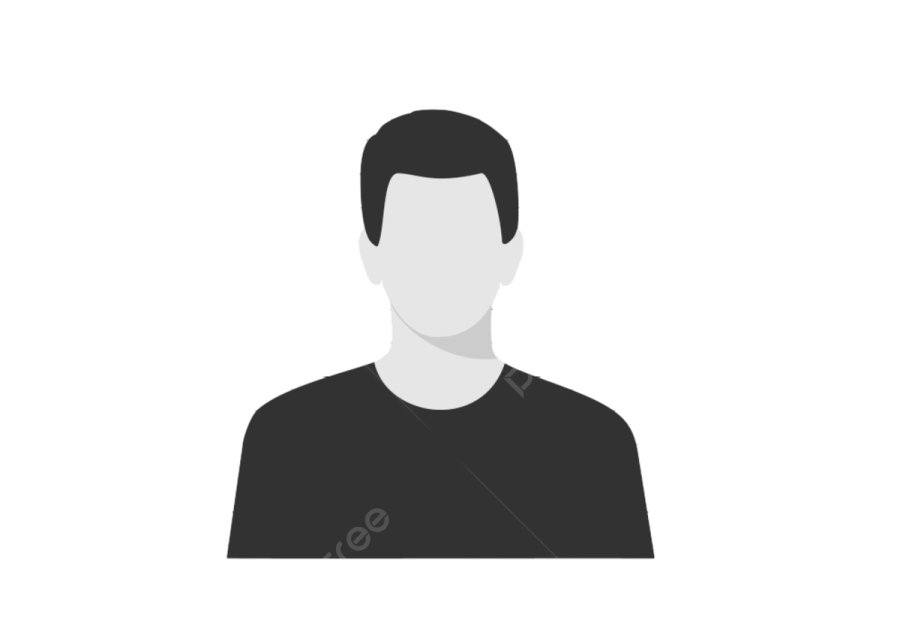 the silhouette of a man in a black shirt
