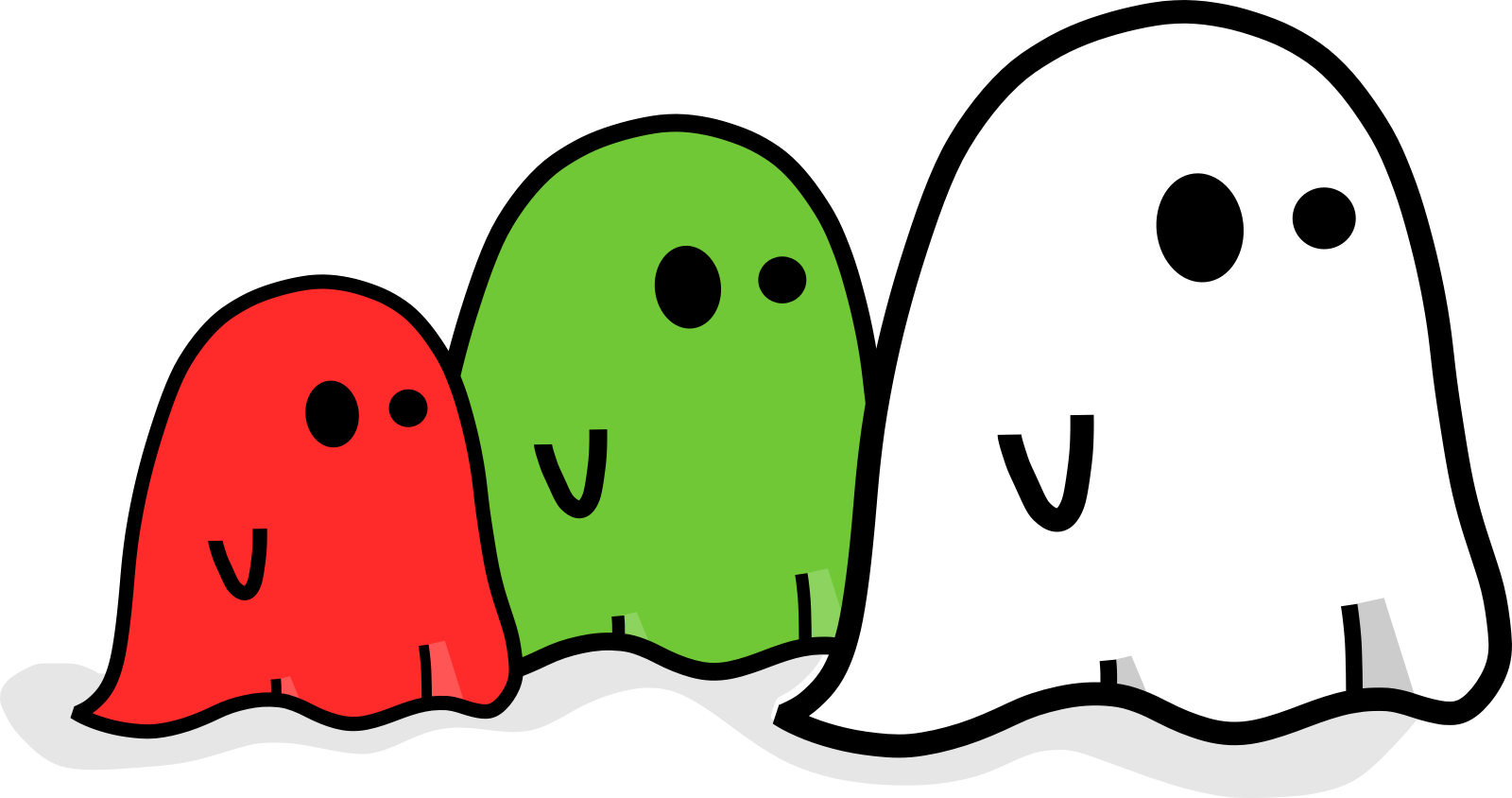 three ghosts in a row
