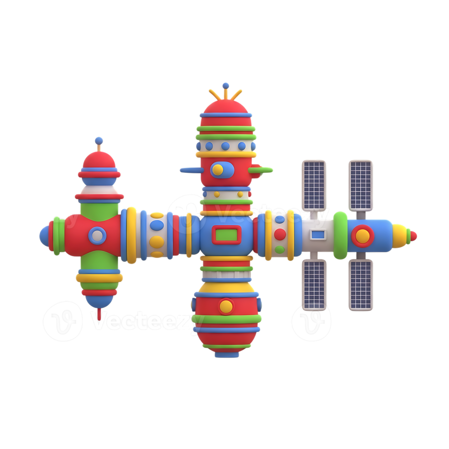 an inflatable model of a robot with solar panels