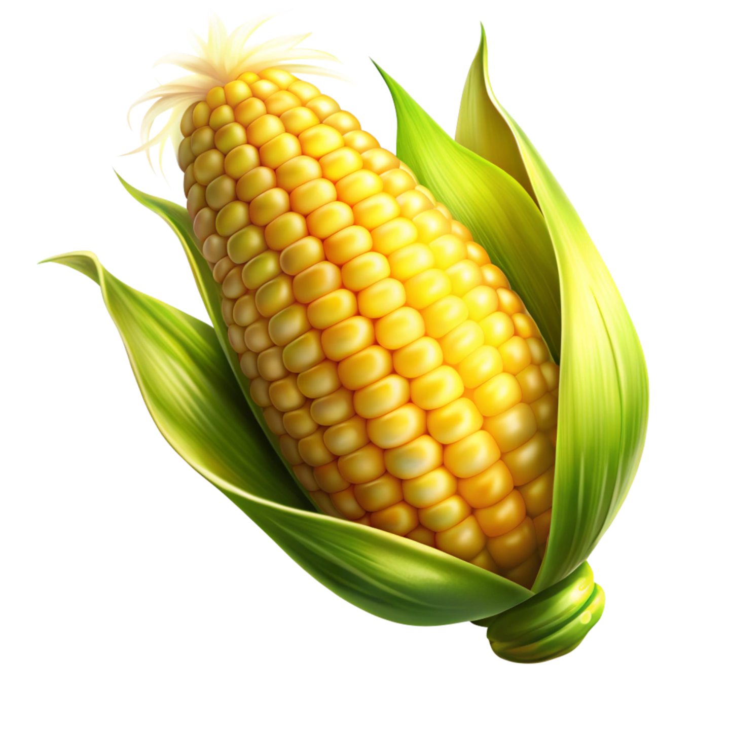 a corn on a white background